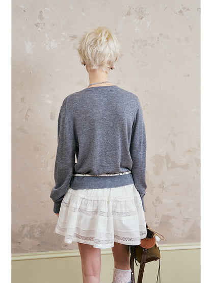 Playful Animal Embroidered Cardigan