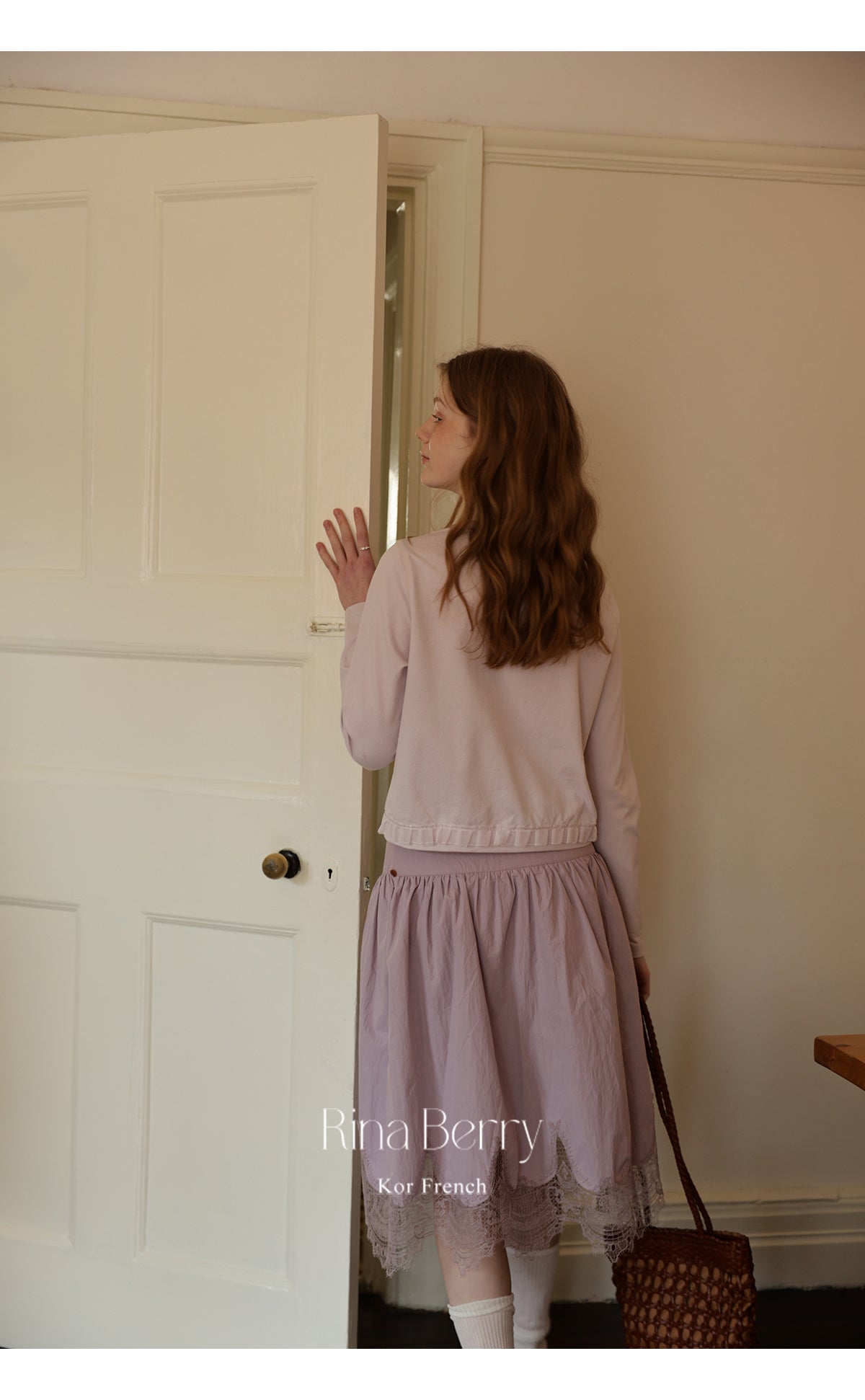 Cotton Blend Cardigan With Floral Buttons