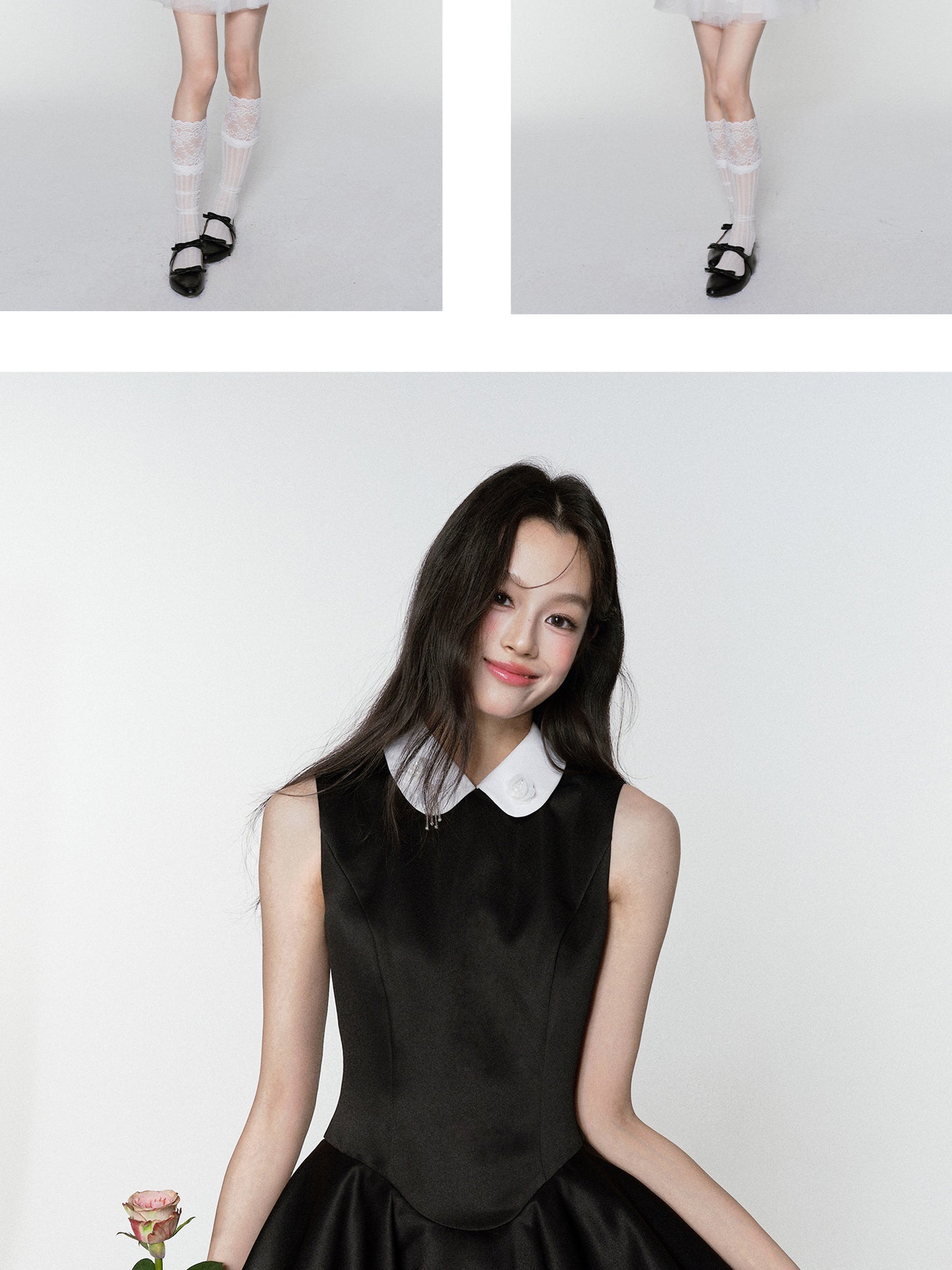 Tulle Underlayer Satin Dress With Sequin Details