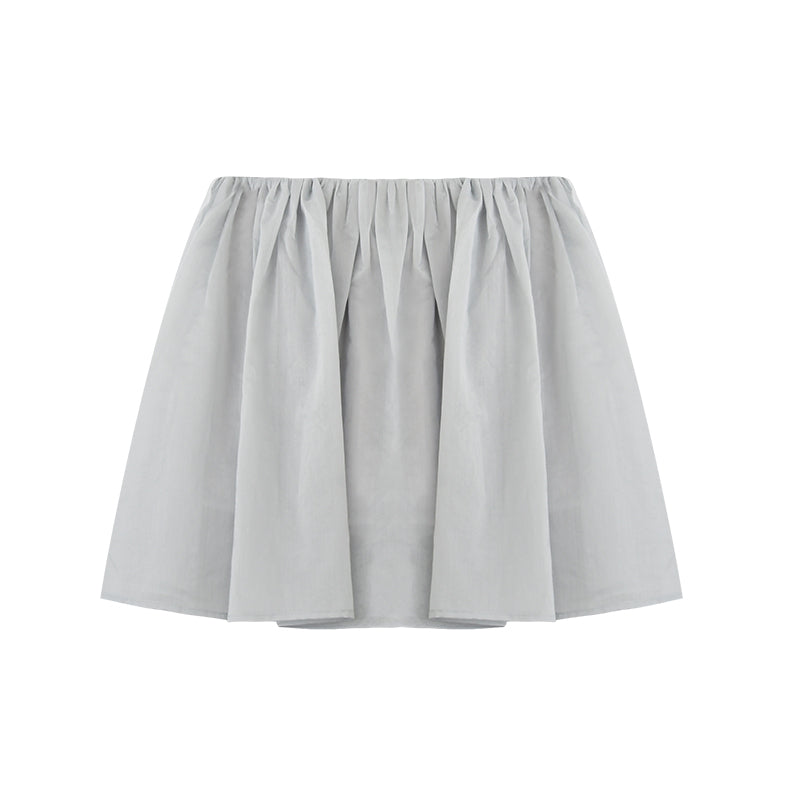 Flared Sheer Skirt With Elastic Waistband