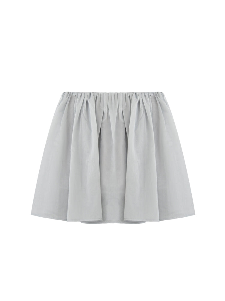 Flared Sheer Skirt With Elastic Waistband