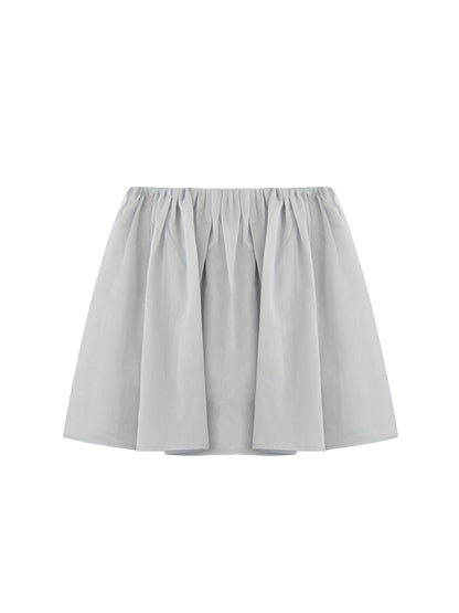 Flared Sheer Skirt With Elastic Waistband