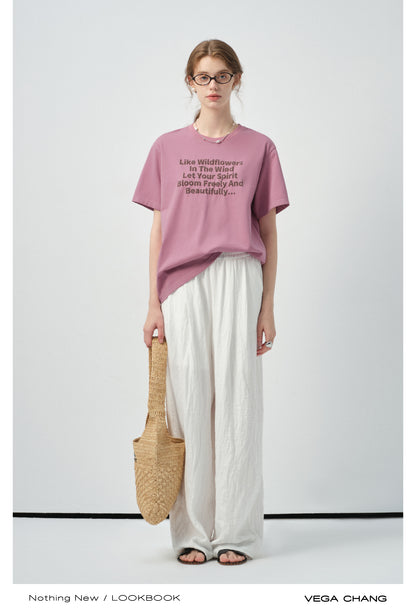 Crinkled High-Rise Relaxed Pants