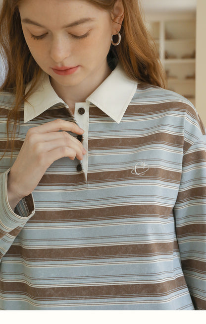 Relaxed Fit Striped Polo Shirt