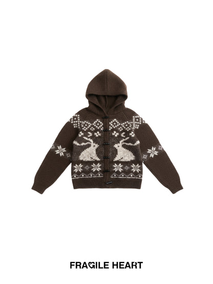 Fair Isle Pullover With Toggle Detail