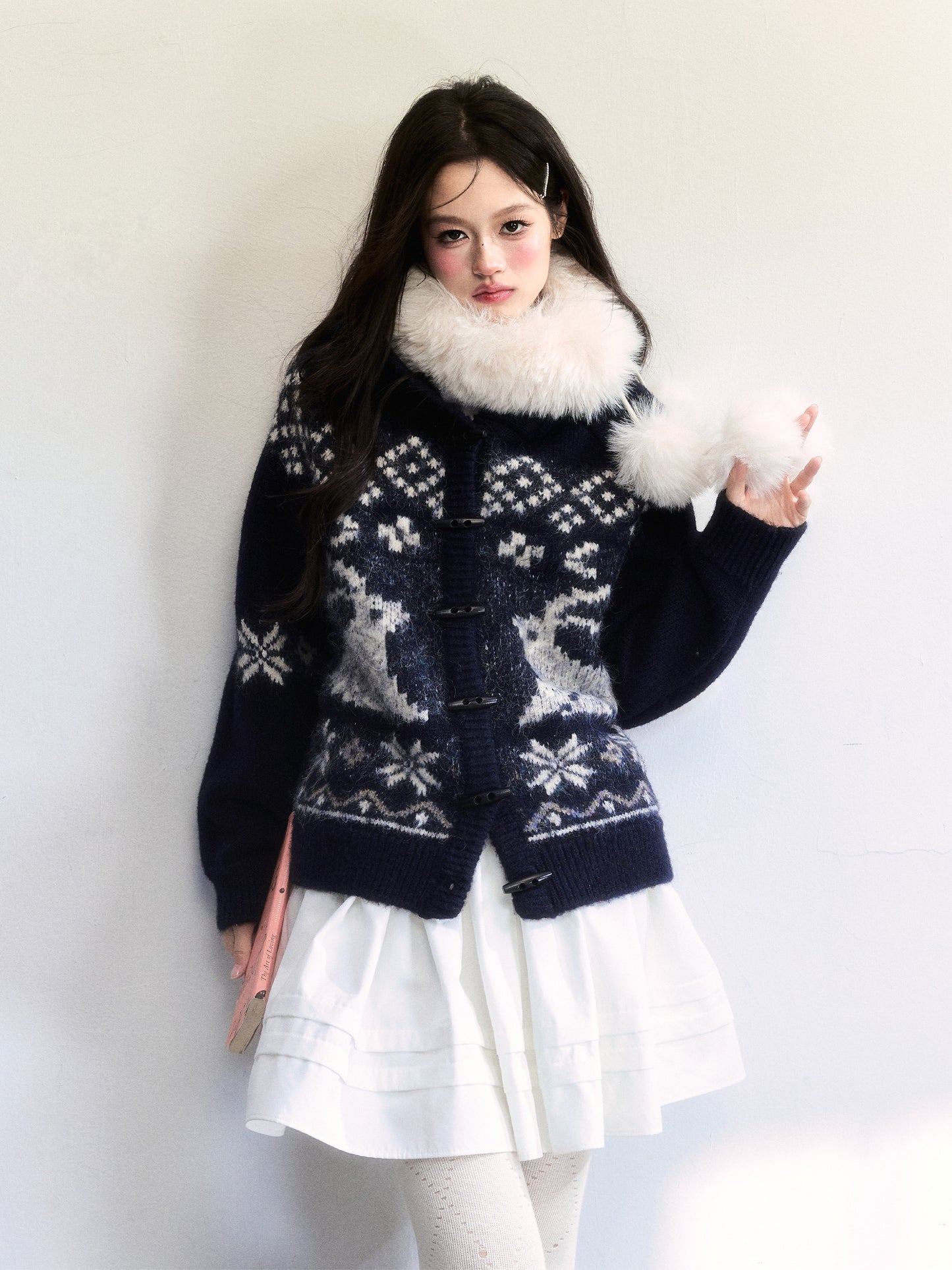 Fair Isle Pullover With Toggle Detail