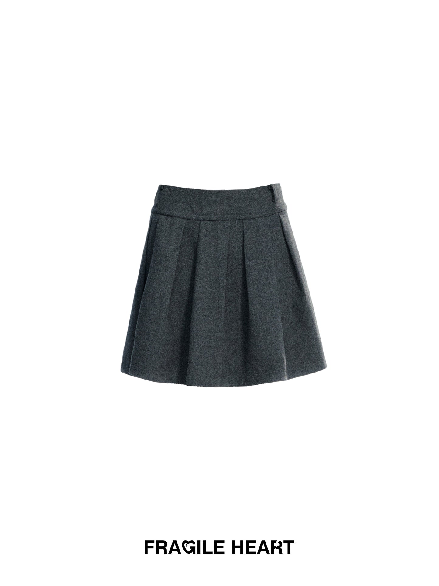 Cozy Wool-Like Pleated Midi Skirt