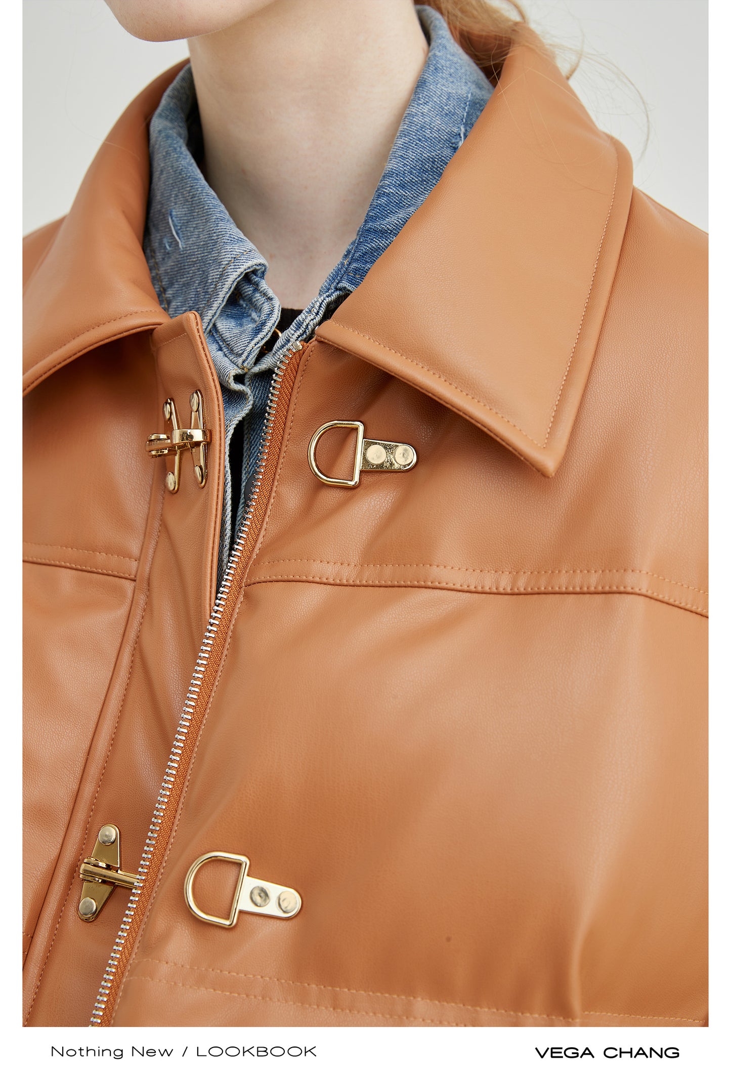 90% Duck Down Water Resistant Leather-Effect Jacket