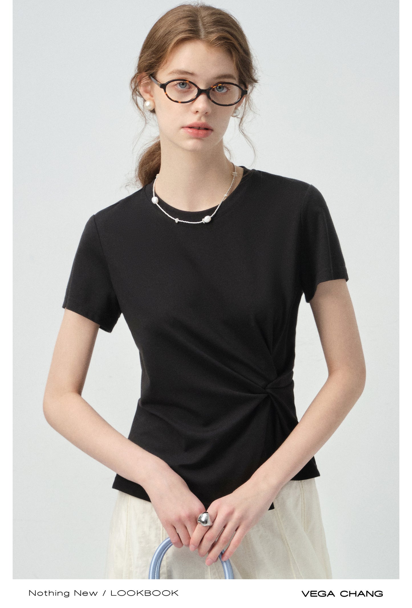 Asymmetric Twisted T-Shirt & Maxi Skirt
