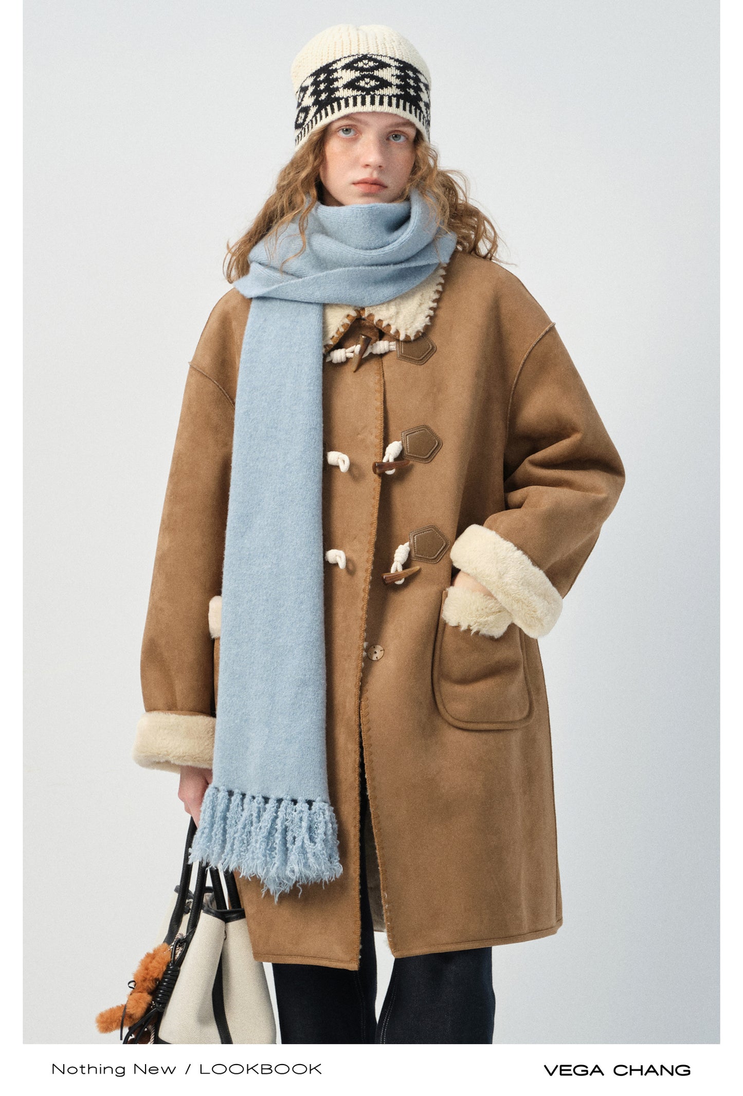 Soft Faux Suede & Shearling Duffle Coat In Two Lengths