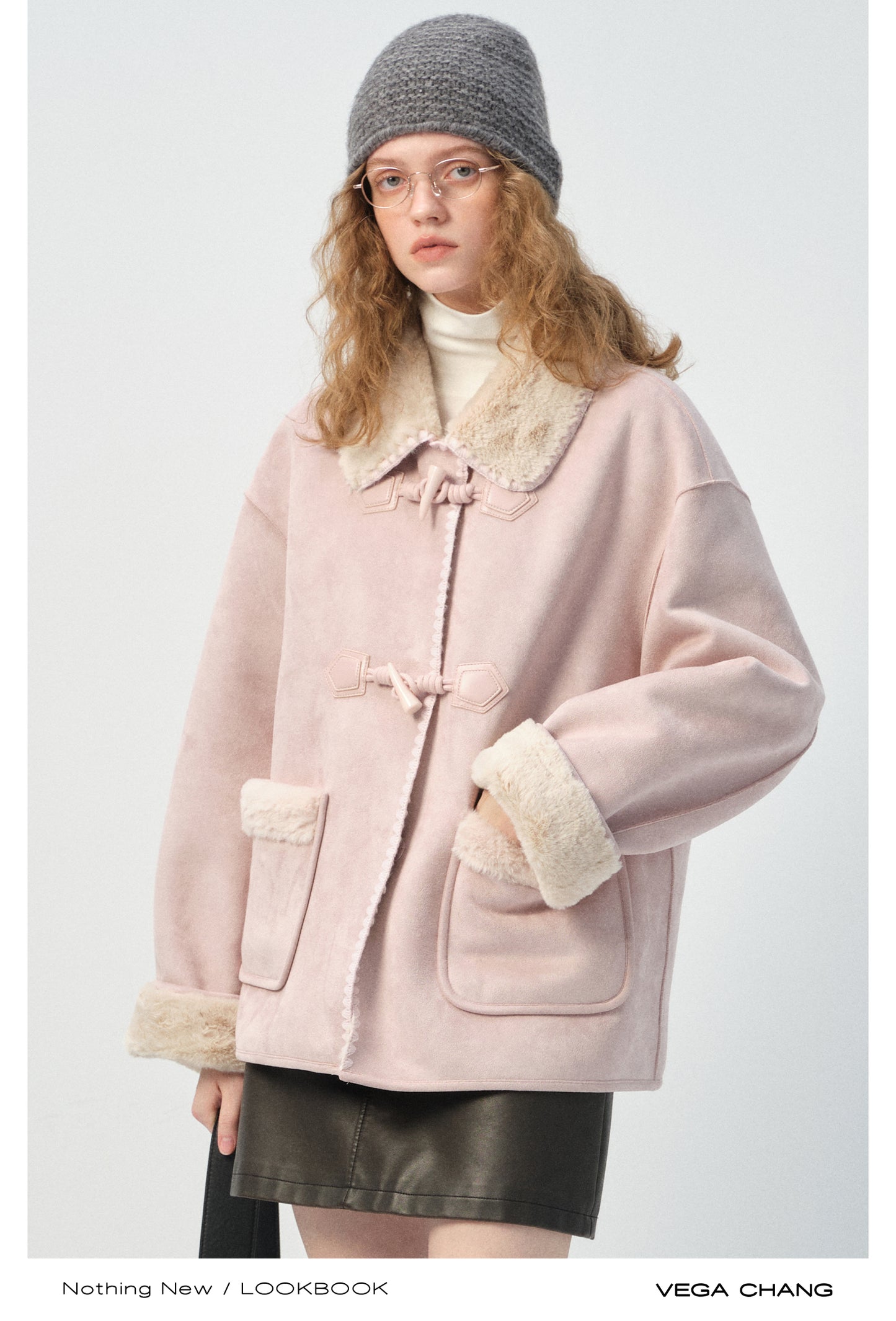 Soft Faux Suede & Shearling Duffle Coat In Two Lengths