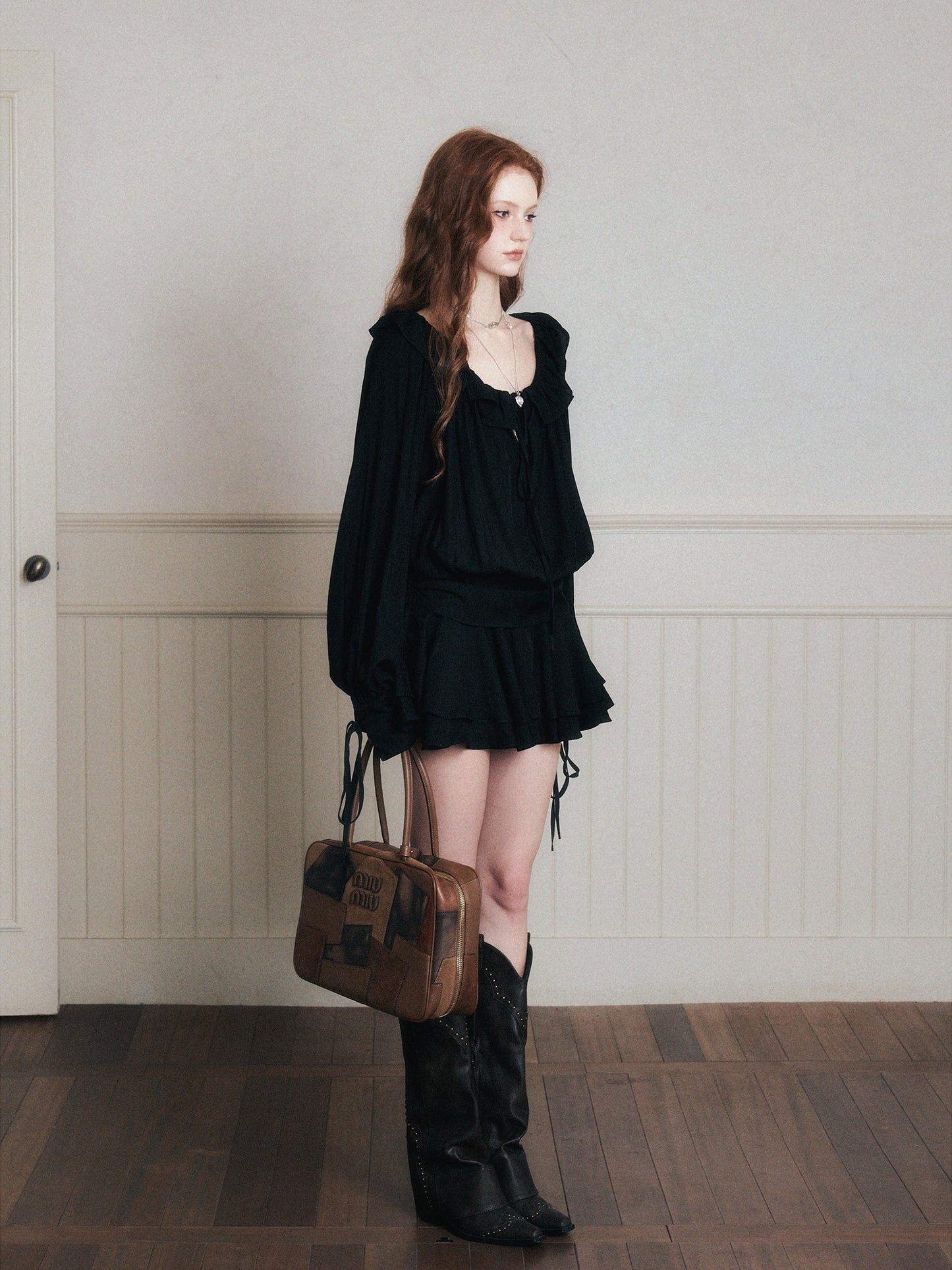 Loose-Fit Chiffon Dress