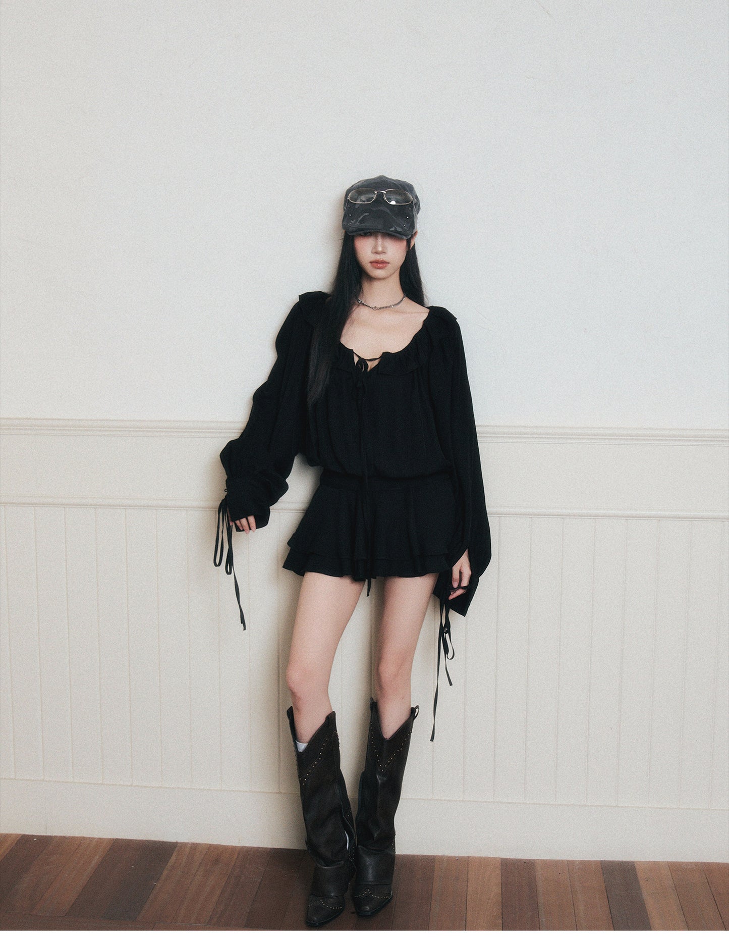 Loose-Fit Chiffon Dress