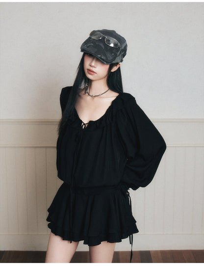 Loose-Fit Chiffon Dress