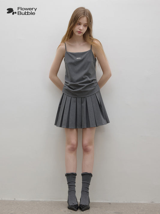Pinstripe Drapey Slim-Fit Cami Top