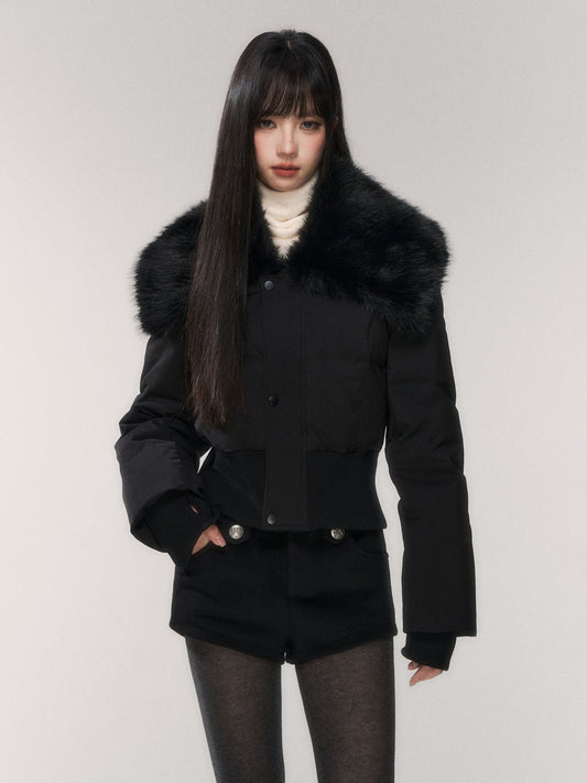 90% White Duck Down Short Puffer Jacket