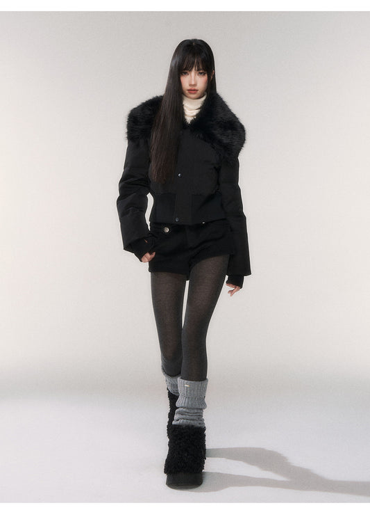 90% White Duck Down Short Puffer Jacket