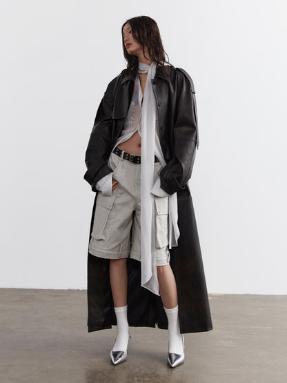 2-Way Belted Cargo Pants With Removable Hem