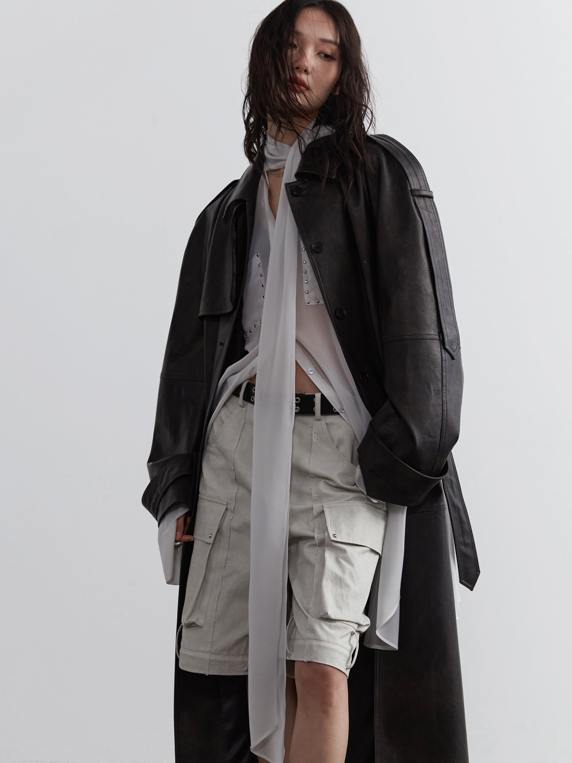 2-Way Belted Cargo Pants With Removable Hem