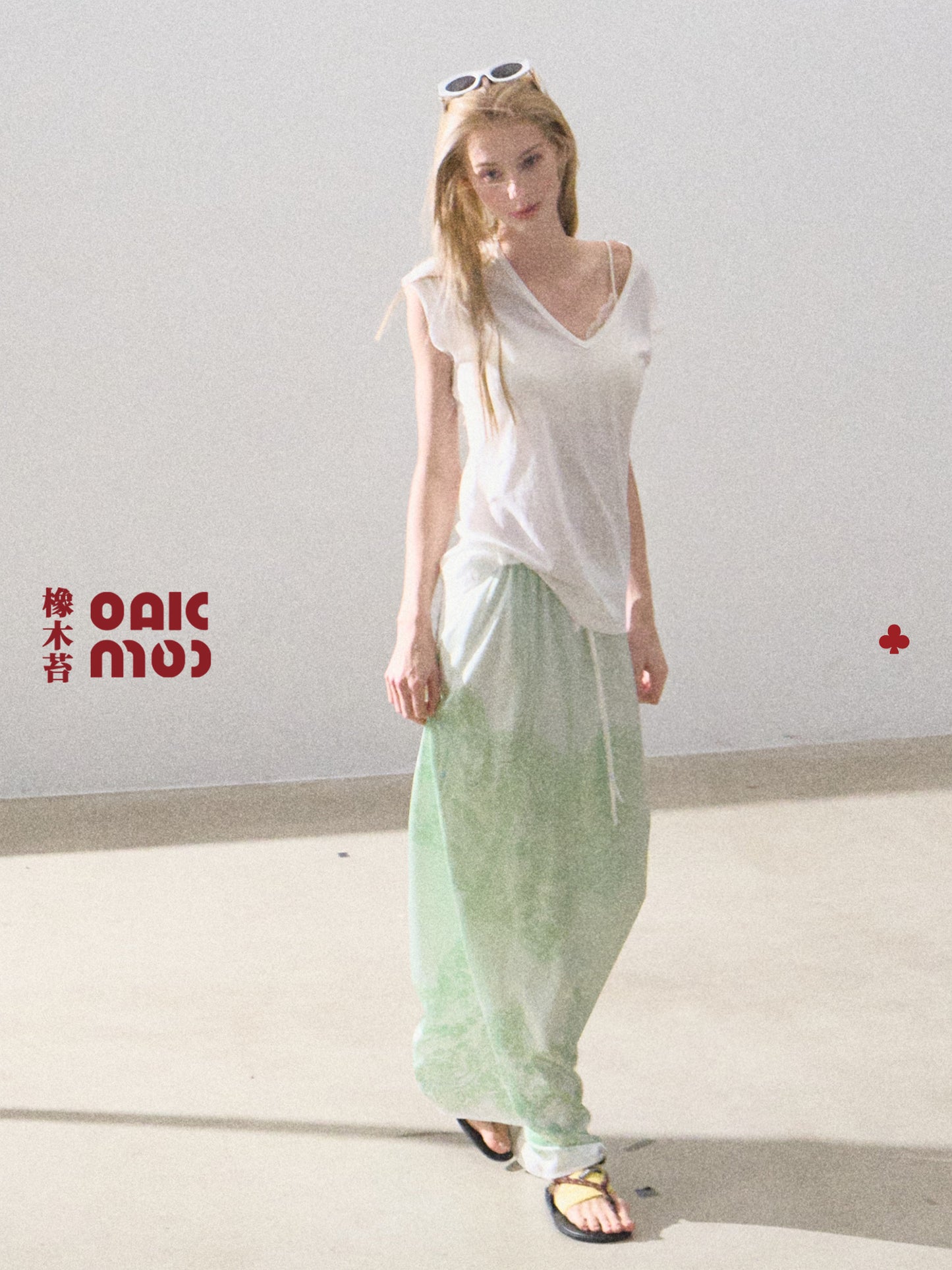 Lace Print Maxi Skirt With Waist Tie