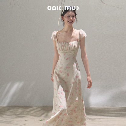 Beaded Floral Chiffon Dress In 2 Lengths