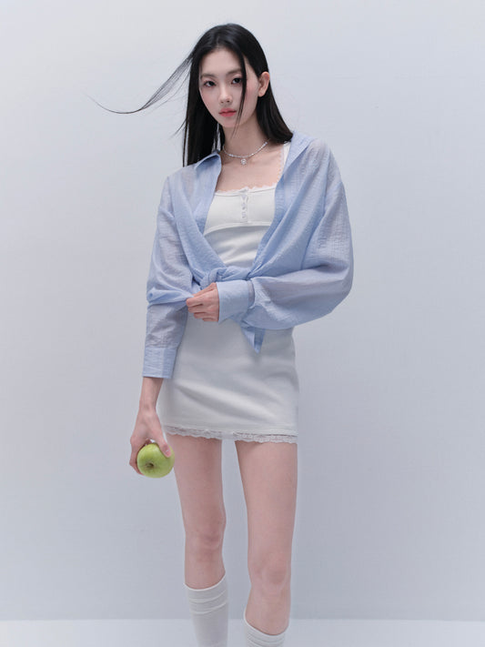Clover Embroidered Breathable Sun Protection Shirt