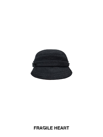 Brimmed Slouchy Hat With Bow Accent