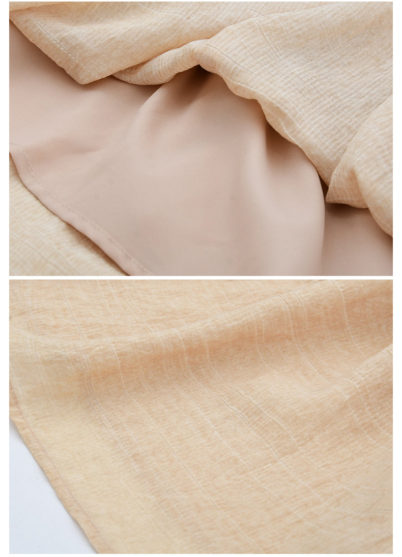Textured Cap Sleeve Long Dress