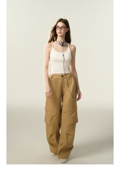 Cross-Strap Padded Cotton Camisole Top