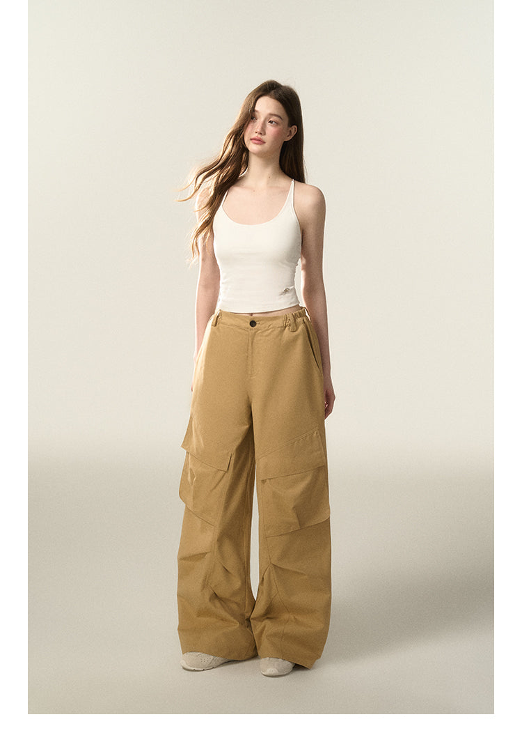 Cross-Strap Padded Cotton Camisole Top