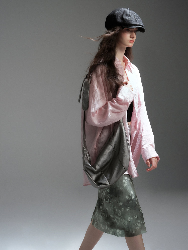 Stretchy Floral Midi Skirt