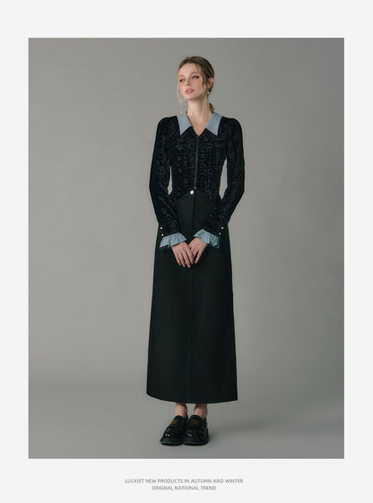 Straight High Waist Maxi Skirt