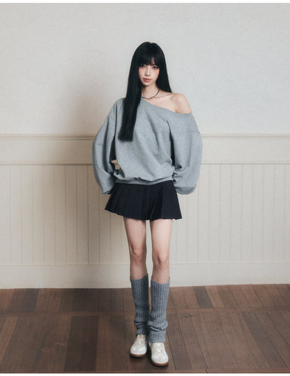 Low-Rise Pleated School-Style Skirt