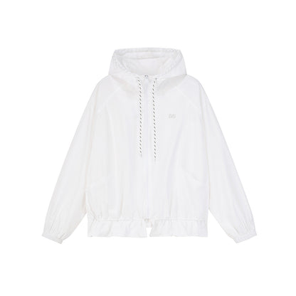 Bubble Skirt With Bow Detail & Hooded Jacket