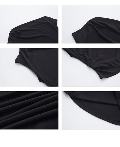 Draped Boat Neck Top & Maxi Skirt