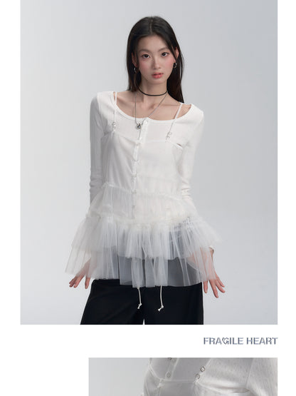 Two-Way Sheer Tulle Camisole For Layering