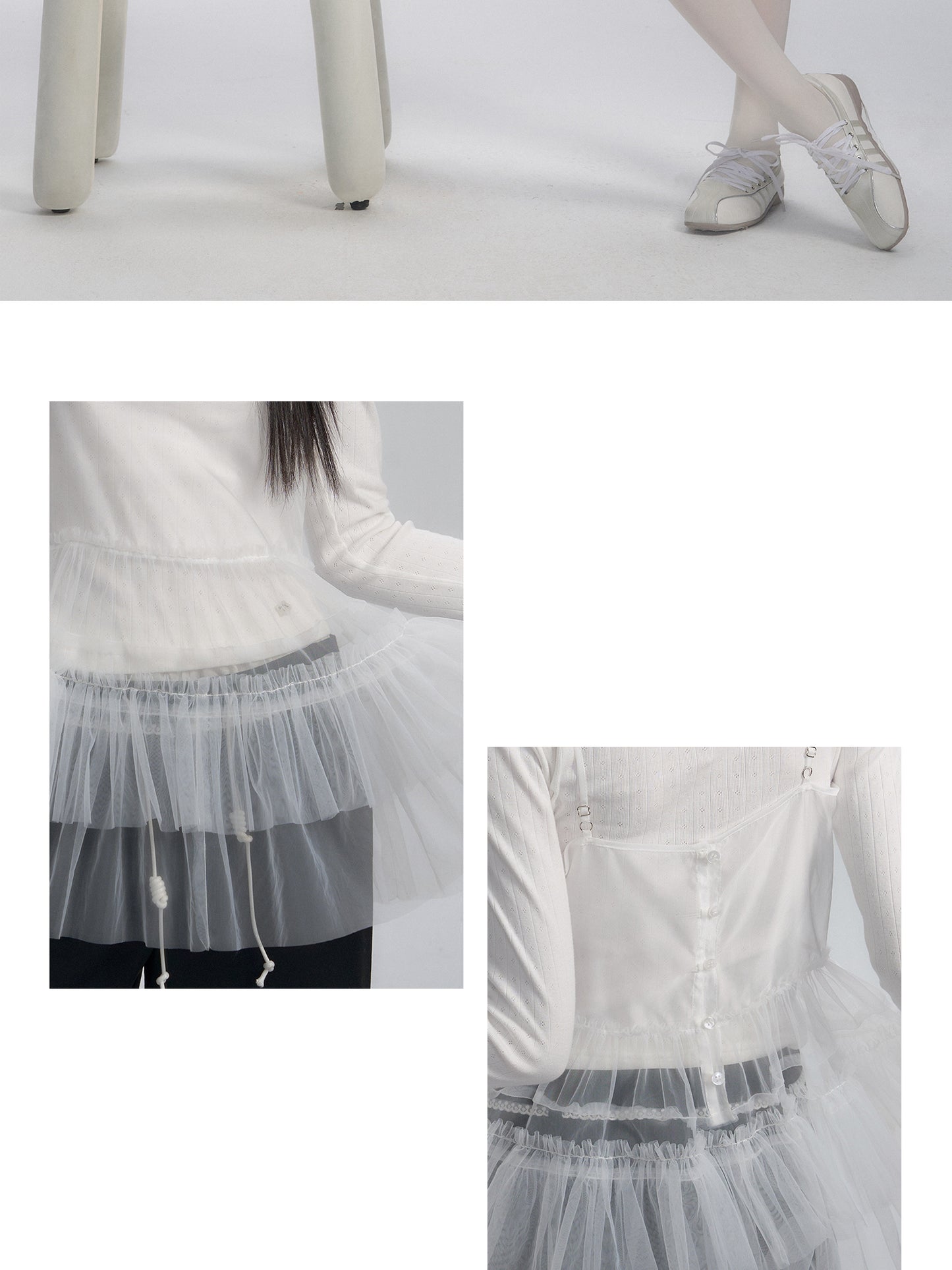 Two-Way Sheer Tulle Camisole For Layering