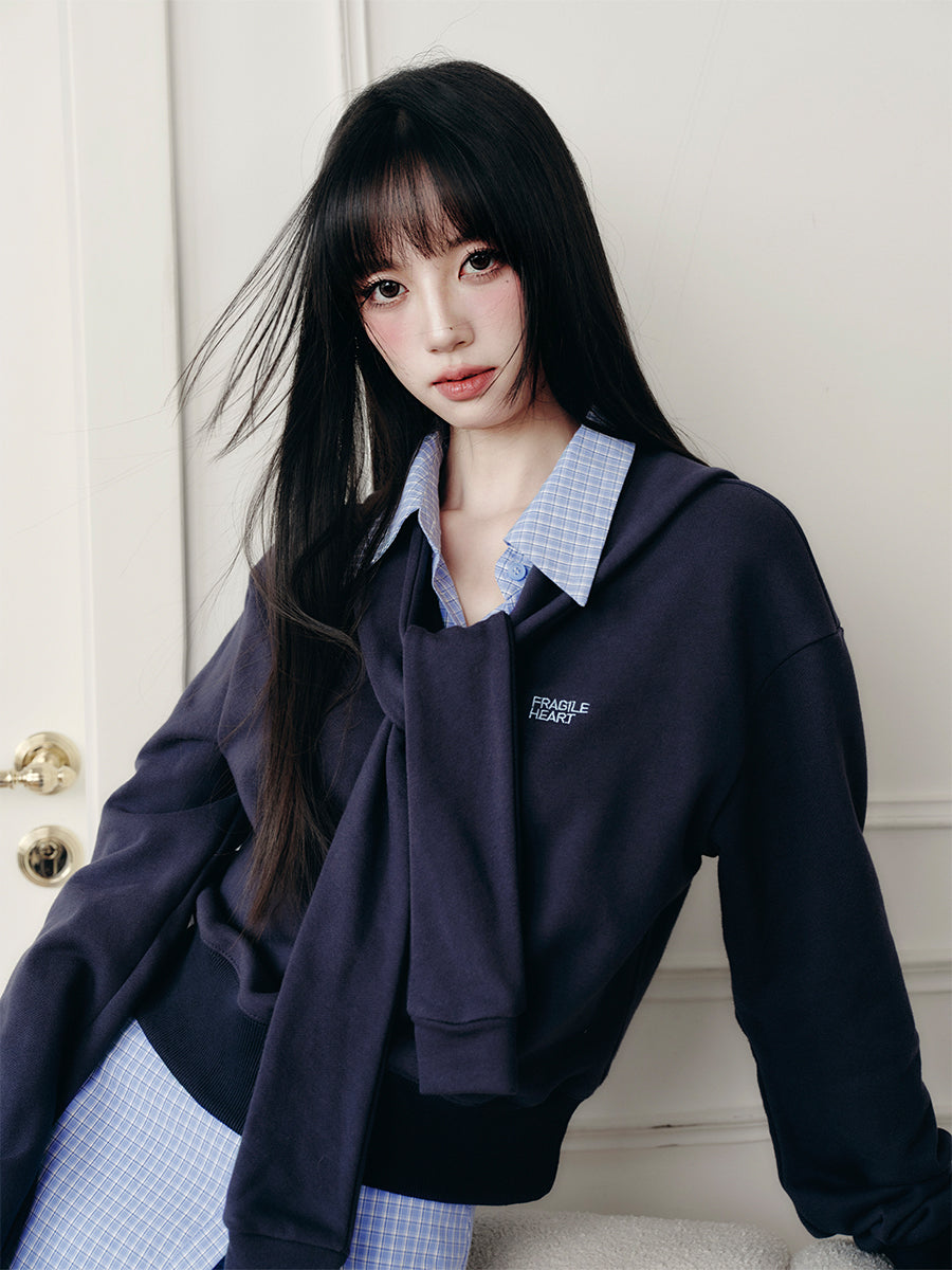 Layered-Look Sweatshirt, A-Line Skort & Barrel-Leg Pants