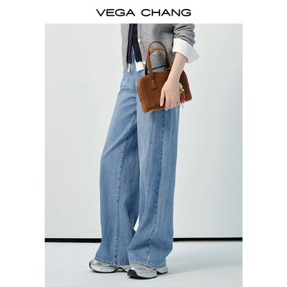 All-Shape Friendly Washed Wide-Leg Jeans