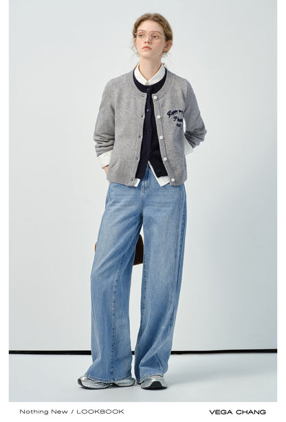 All-Shape Friendly Washed Wide-Leg Jeans