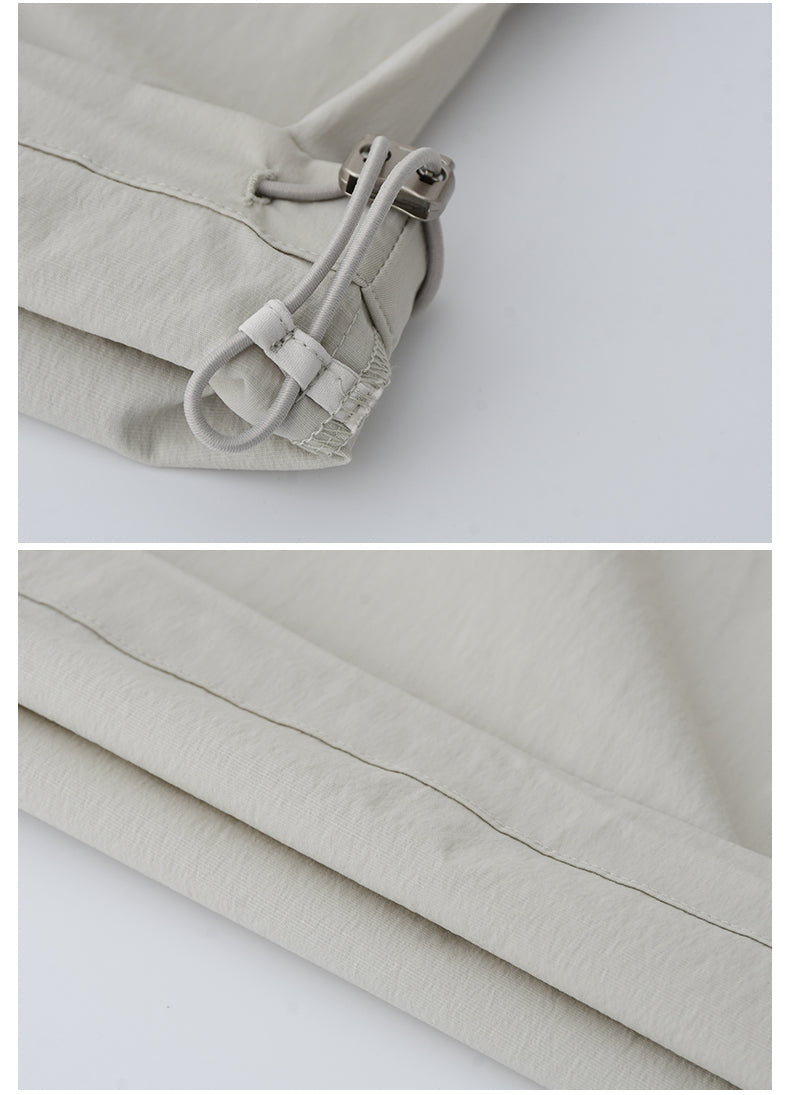 Asymmetric-Pocket Wide-Leg Cargo Pants