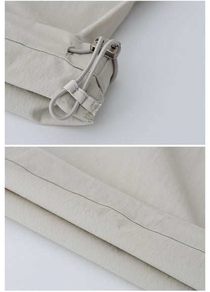 Asymmetric-Pocket Wide-Leg Cargo Pants