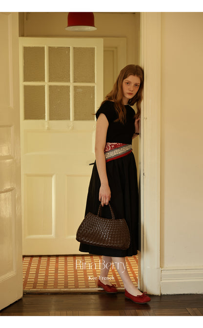 Cap-Sleeve Plain Maxi Dress