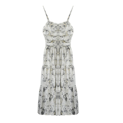 Floral Ruched Cami Dress