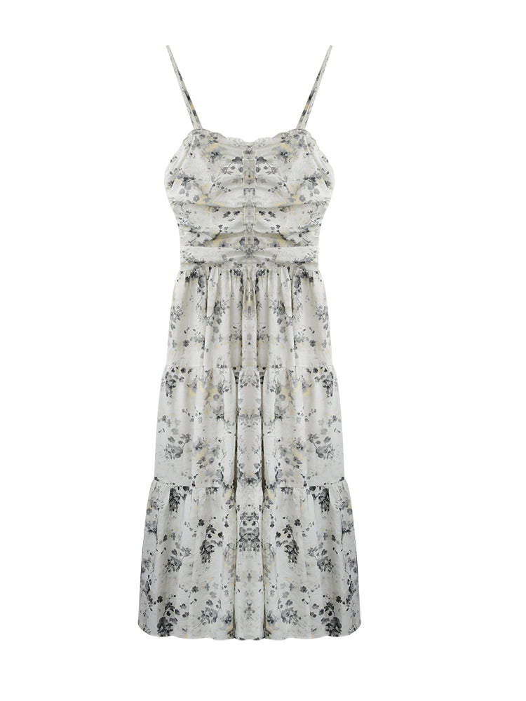 Floral Ruched Cami Dress