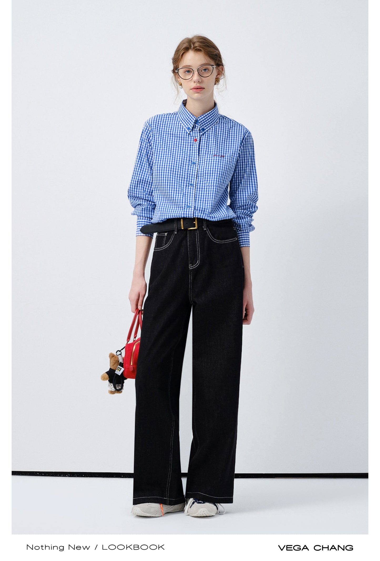 Straight-Leg Jeans With Contrast Stitching