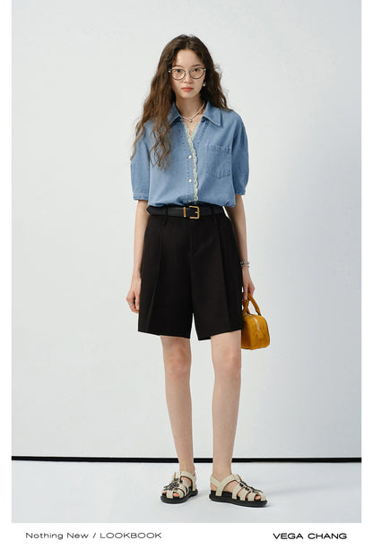 Casual High-Waist Tuck Shorts