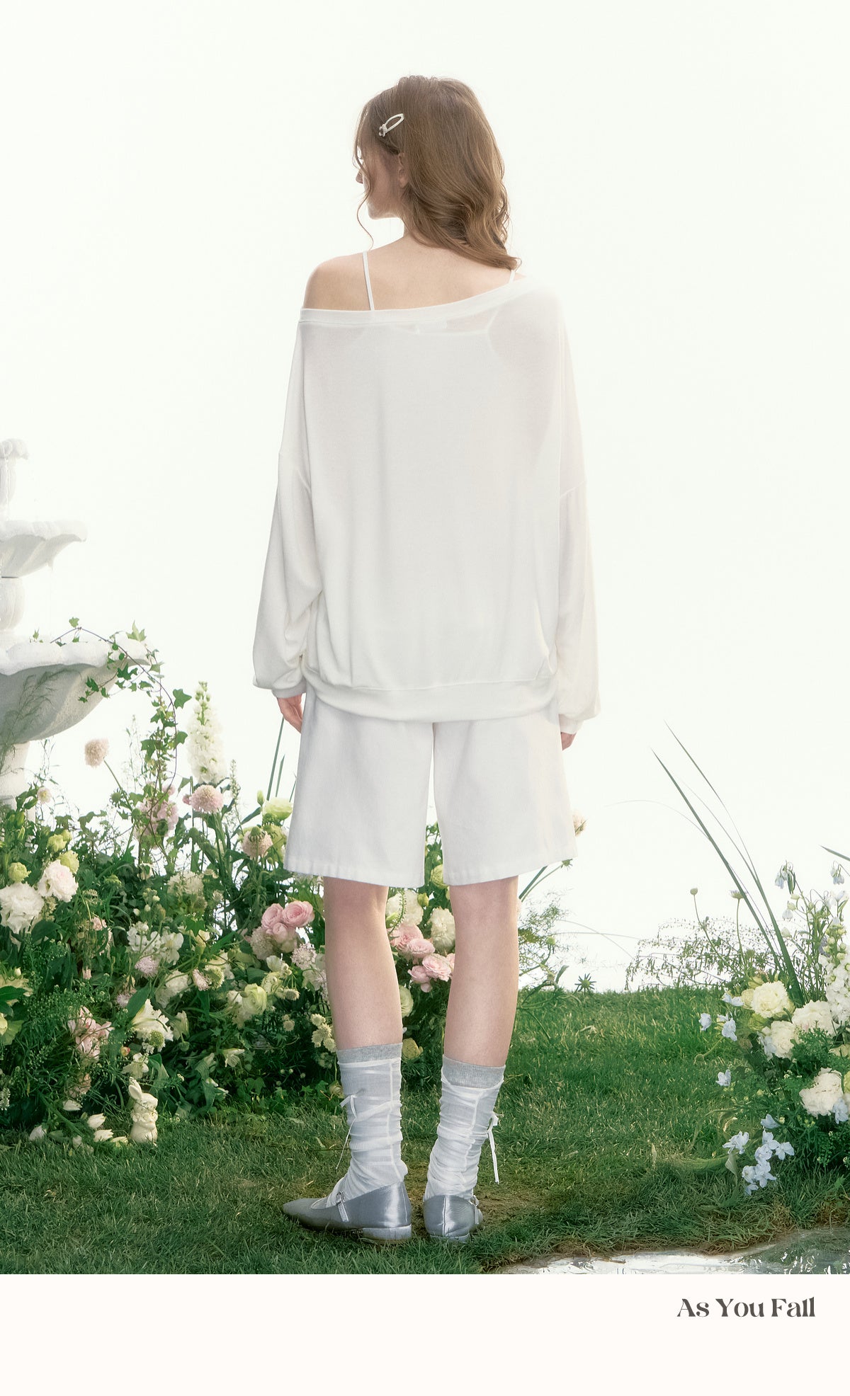 Printed Off-Shoulder Relaxed Fit T-Shirt