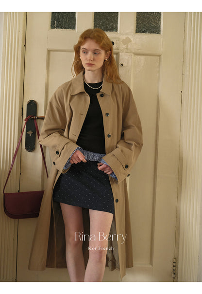 Oversized Storm-Flap Button-Up Coat