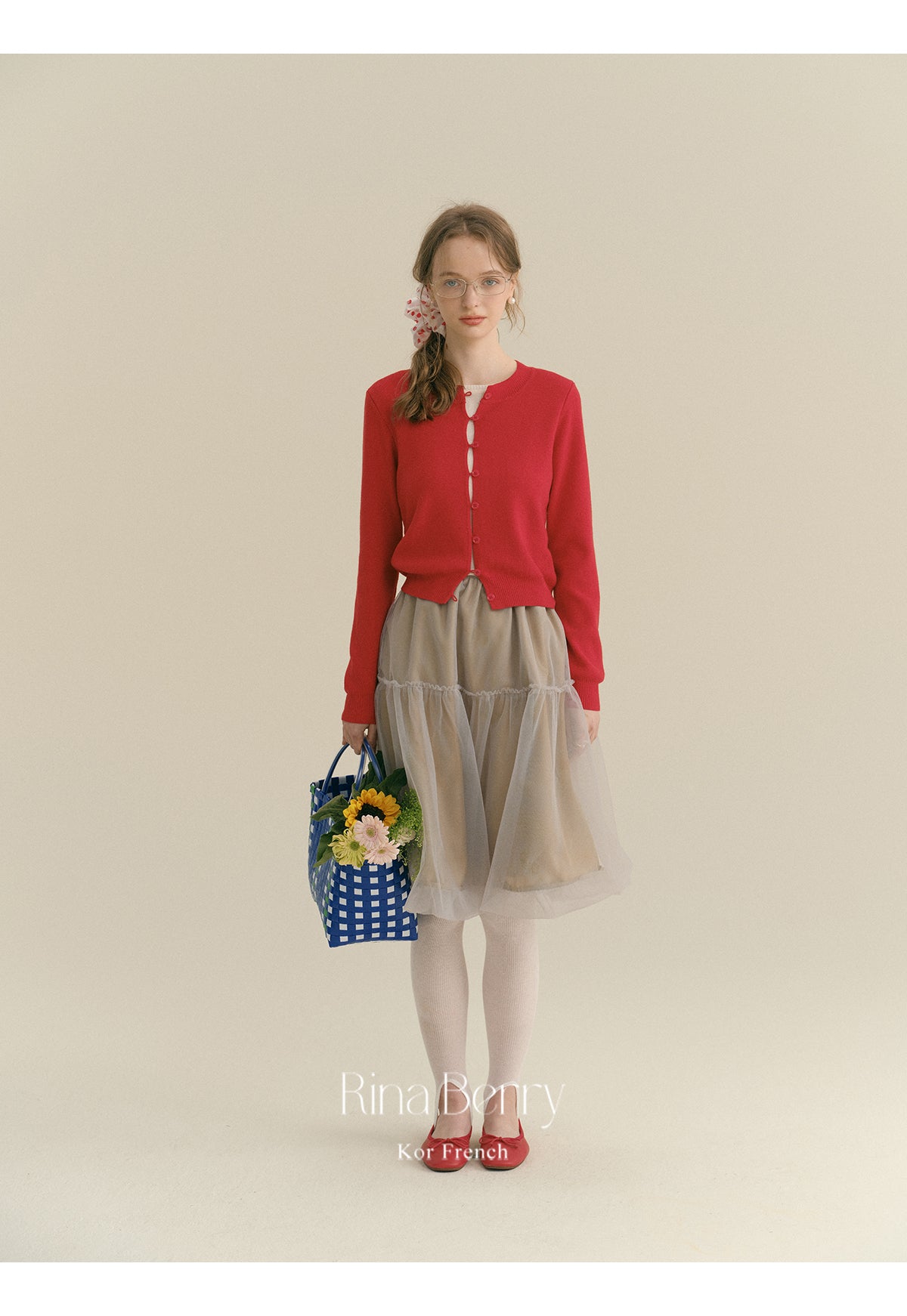 Button-Up Gap-Front Knit Cardigan